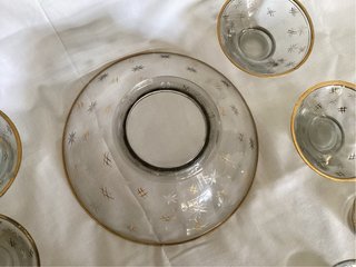 Juego antiguo de 10 copas de macedonia