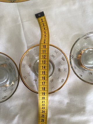 Juego antiguo de 10 copas de macedonia