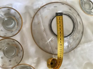 Juego antiguo de 10 copas de macedonia