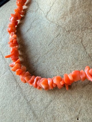 Collana Corallo Rosa Vintage Anni '70/'80