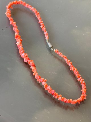 Collana Corallo Rosa Vintage Anni '70/'80