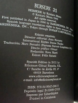 Berserk 31 y 32 Tomos Manga Anime Gatsu