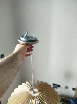 Lámpara de techo madera y plástico