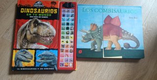 Libros dinosaurio, solapas y música