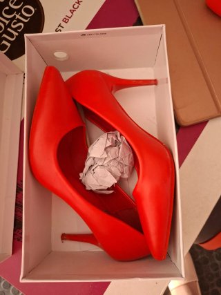Scarpe décolleté rosse tacco alto