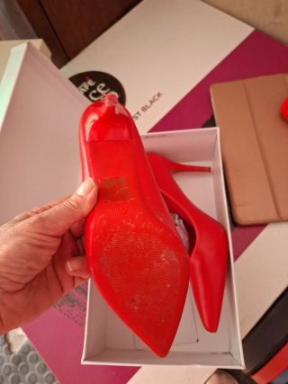 Scarpe décolleté rosse tacco alto