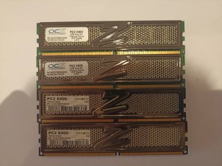 4x OCZ PC2-6400 DDR2 800MHz 2GB RAM