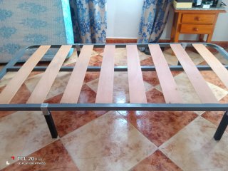 2 Mesitas de Noche Madera y Piedra
