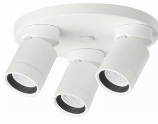 Lámpara Techo 3 Focos Nymane Blanca NUEVA