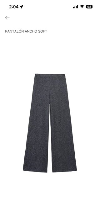 Pantalón ancho gris Zara Talla S
