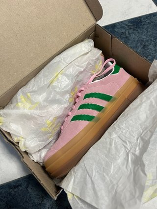 Adidas Gazelle Talla 38 2/3 Rosa Verde