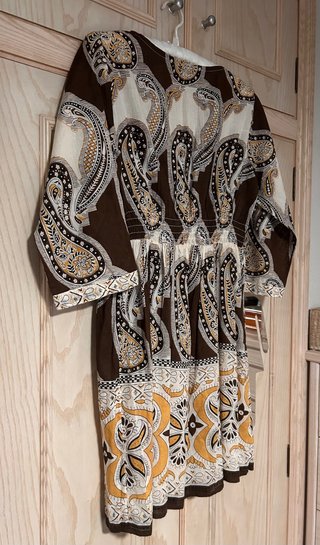 Vestido estampado paisley algodón