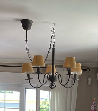 Lámpara de techo colgante 5 brazos