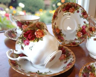 Vajilla inglesa Tazas/Platos Royal Albert O. C. R