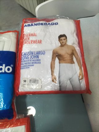 6 unidades .Calzón Largo Abanderado Talla 56,a est