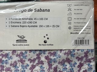 Juego de Sábanas,  3 Piezas