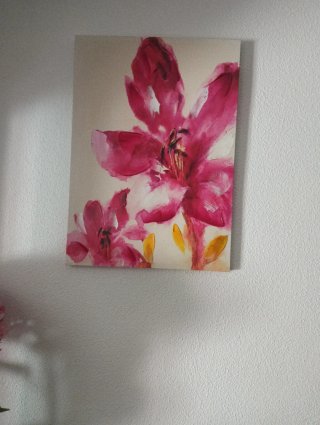 Cuadro de flores pintadas