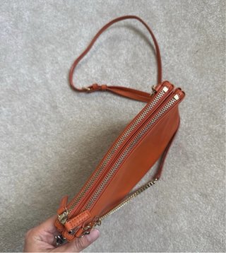 Bolso Piel Naranja Sandro
