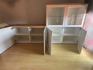 Mueble TV Almacenaje Blanco y Madera