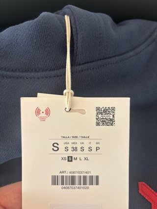 Sudadera Zara x Bad Bunny Benito Nueva Yol Azul