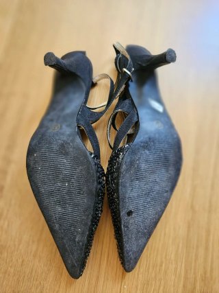 Zapatos de fiesta lentejuelas negros T.37
