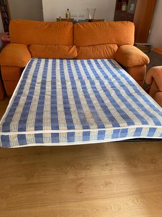Sofá Cama Naranja Tapizado