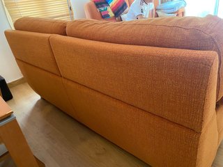 Sofá Cama Naranja Tapizado