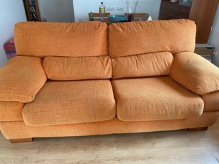 Sofá Cama Naranja Tapizado