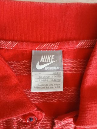 Polo Nike rossa a righe – taglia S