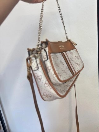 Borsa Guess Beige/Marrone Monogram