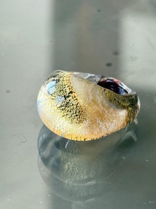 Anello Vetro Murano Fascia Bombato