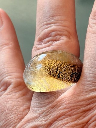 Anello Vetro Murano Fascia Bombato