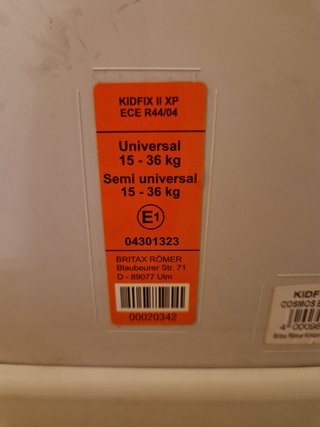 Sillita coche Britax Römer ISOFIX