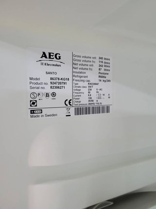 NEVERA AEG ELECTROLUX