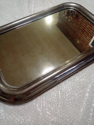 Espejo Vintage /Clasico Años 70 Plata