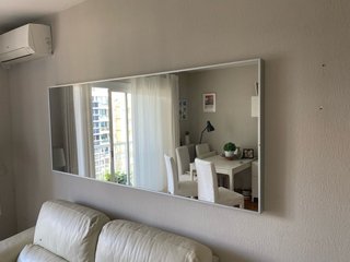 Espejo Grande Decorativo Plata