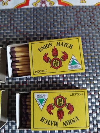 4 scatole di fiammiferi Union Match
