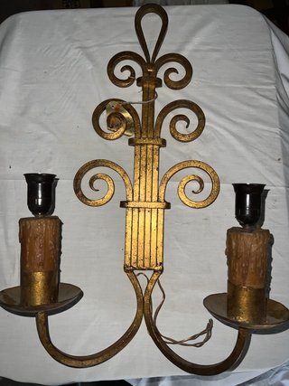 Aplique Candelabro Dorado Metal