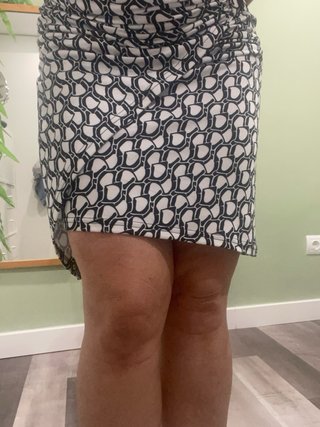 Vestido estampado blanco y negro T38