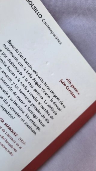 Libro Crónica de una muerte anunciada