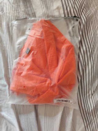 Camiseta naranja manga abullonada Talla XS