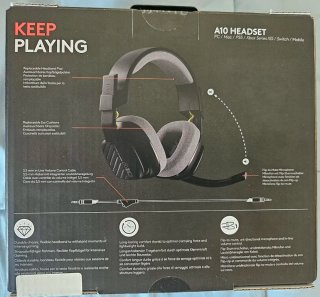 Auriculares Gaming Logitech A10 Negro/Gris