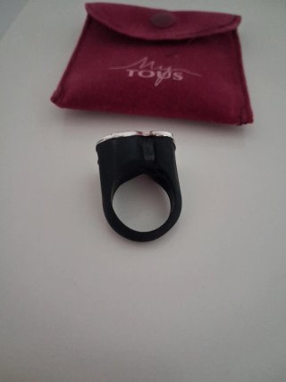 Anillo Tous Plata y Negro