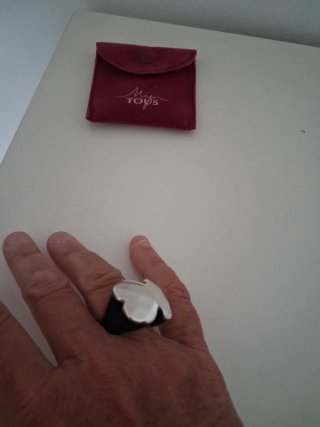 Anillo Tous Plata y Negro