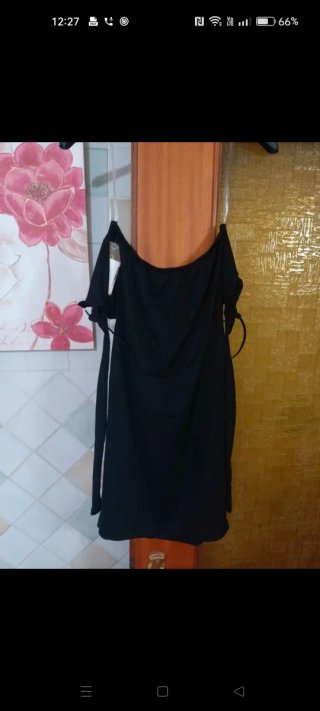 Vestito nero tunica/abito corto donna