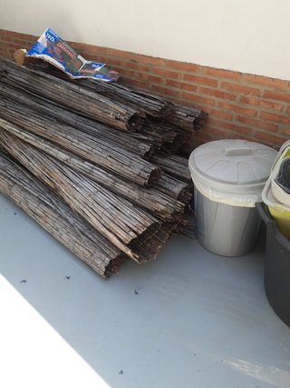 Cañas de bambú para jardín