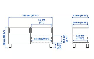 Conjunto Mueble TV , vitrina Besta Vara de IKEA