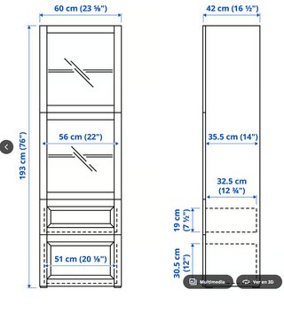 Conjunto Mueble TV , vitrina Besta Vara de IKEA