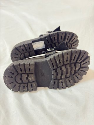Zapatos niña elegantes negros con lazo talla 27