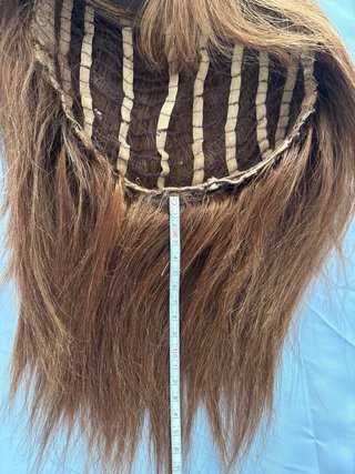 Peluca pelo natural castaño